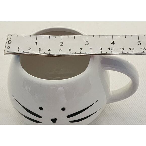 MUG/CUP-White-Cat Face-Cat Ears-Unique-Desk Accessory-Holds 16 oz/2 Cups - Picture 8 of 8